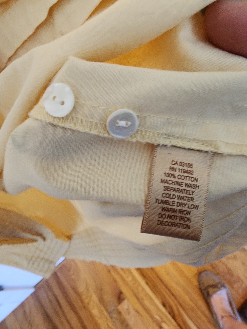 April Cornell Butter Yellow Dress Size Xl Cotton Cottagecore Tradwife Prairie - Picture 7 of 11